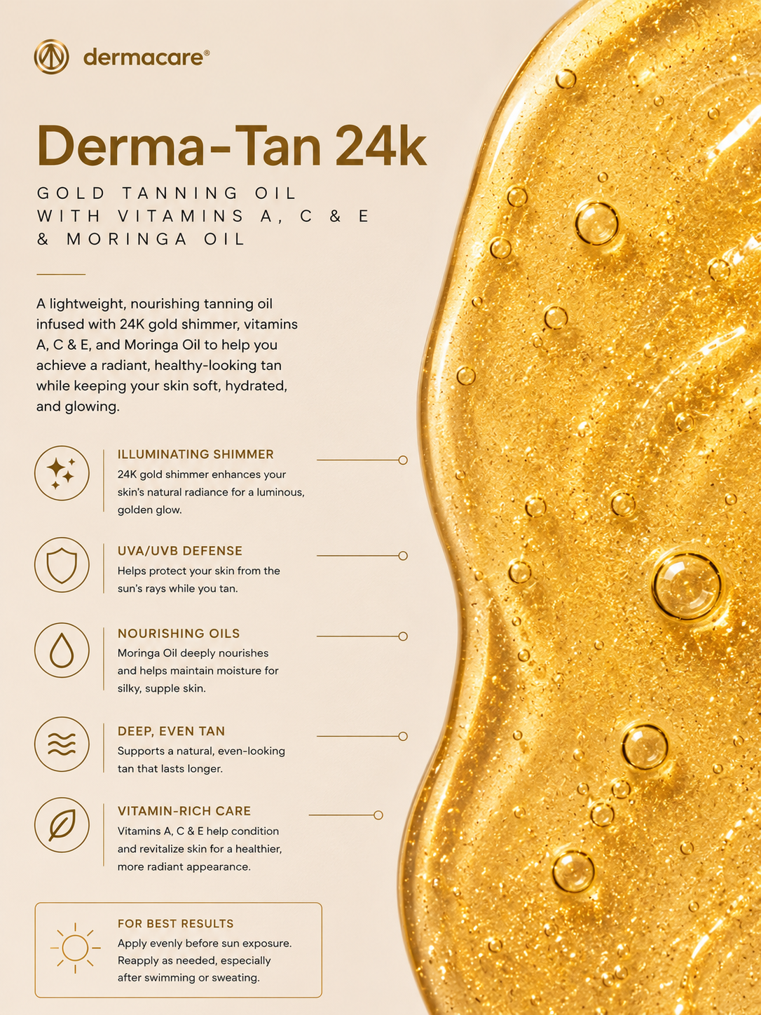 DERMA-TAN 24K (TANNING OIL)
